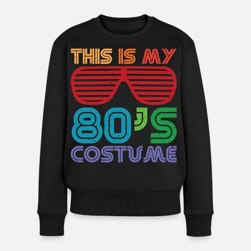 Questo è il mio costume anni '80 anni '80 - Maglione ecologico premium da donna - nero
