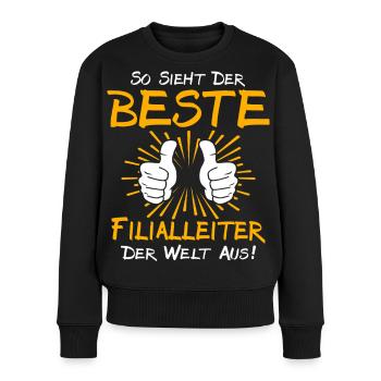 Store Manager Gift Idea - Women's Premium Organic Jumper - black - Front - Julia (174cm)