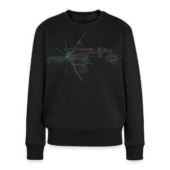 Voyager Pulsarkarte Goldene Schallplatte Raumsonde - Frauen Premium Bio Pullover - Schwarz - Vorne - Julia (174cm)