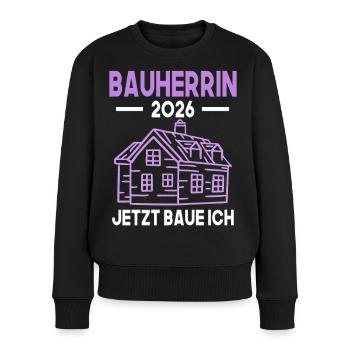 Cérémonie de construction de la maison Builder 2026 - Pull Premium bio Femme - noir - Devant - Julia (174cm)