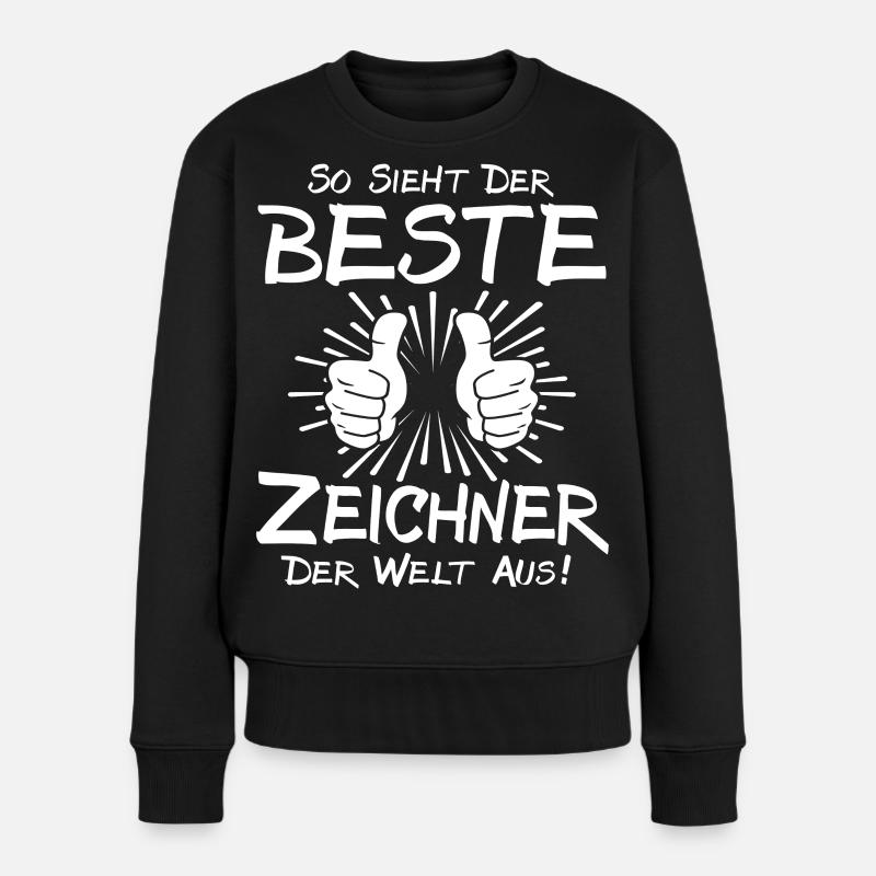 Bester Zeichner - Frauen Premium Bio Pullover - Schwarz