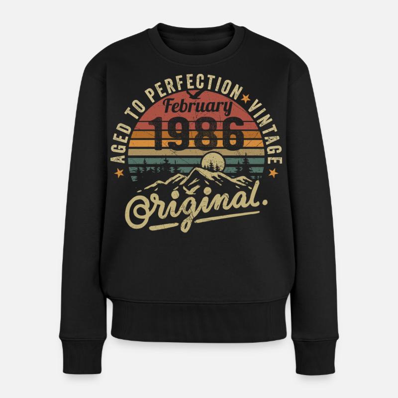 Février 1986 - Pull Premium bio Femme - noir