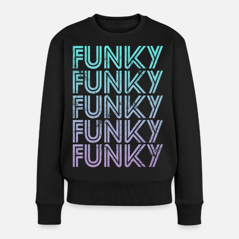 Funky Vintage - Frauen Premium Bio Pullover - Schwarz