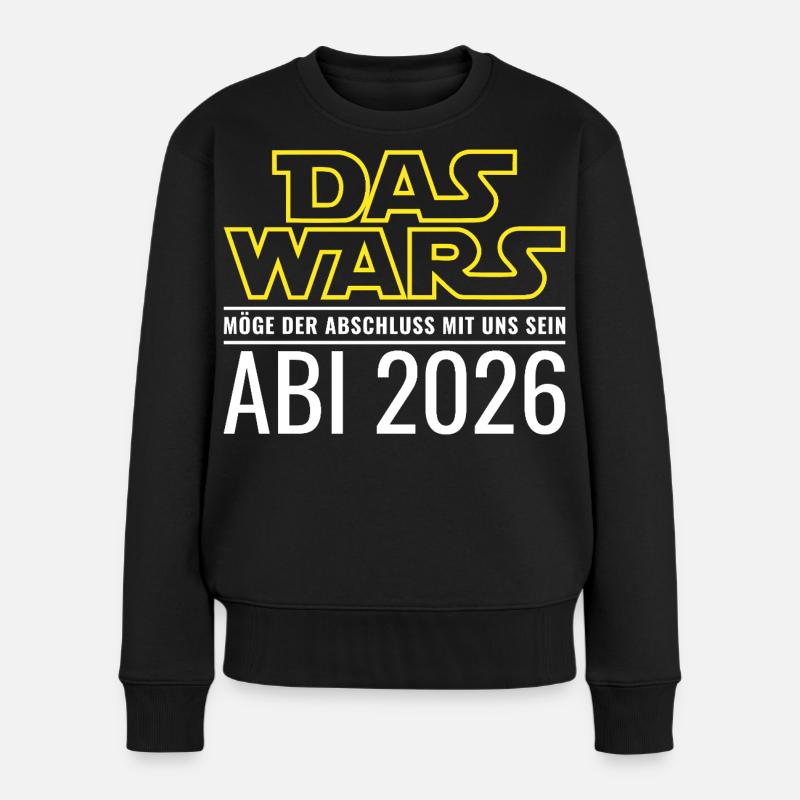 Abi 2026 Das wars Abitur (Abschluss mit uns)  - Frauen Premium Bio Pullover - Schwarz
