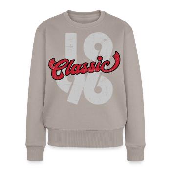 Classic 1996 - Frauen Premium Bio Pullover - Taupe - Vorne - Julia (174cm)