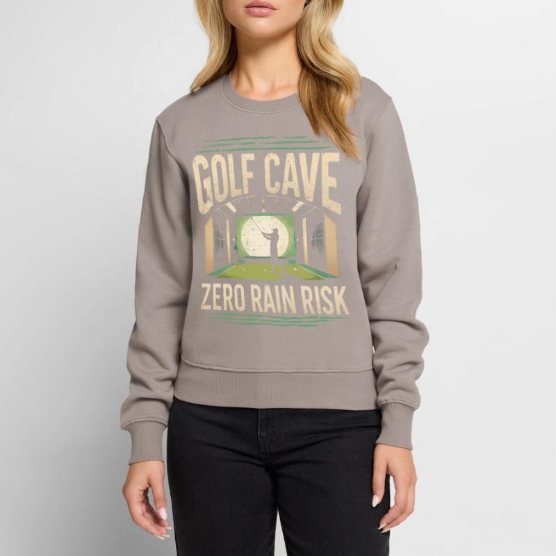 Simulateur de golf, grotte de golf, zéro risque de pluie Pull Premium bio Femme