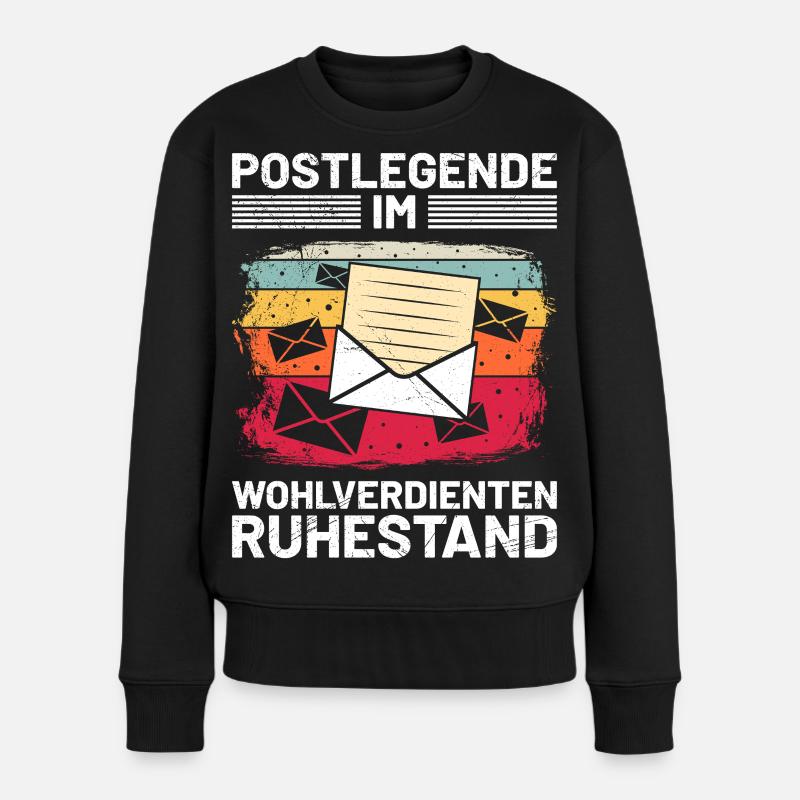 Briefträger POSTLEGENDE IM WOHLVERDIENTEN - Frauen Premium Bio Pullover - Schwarz