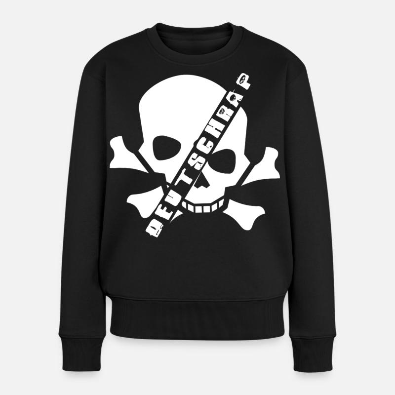 Deutschrap_hip_hop_rapper_gangster_white - Frauen Premium Bio Pullover - Schwarz