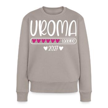 Arrière-grand-mère 2027 barre de chargement cardiaque - Pull Premium bio Femme - taupe - Devant - Julia (174cm)