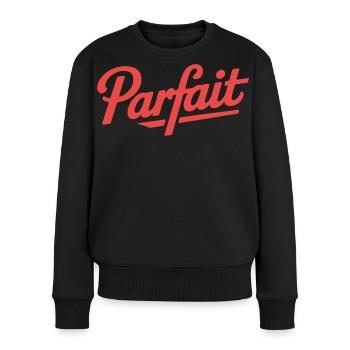 perfekt - Frauen Premium Bio Pullover - Schwarz - Vorne - Julia (174cm)