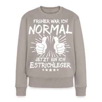 Estrichleger - Frauen Premium Bio Pullover - Taupe - Vorne - Julia (174cm)