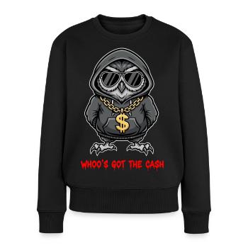 Cool Owl Gangster Hip Hop - Women's Premium Organic Jumper - black - Front - Julia (174cm)
