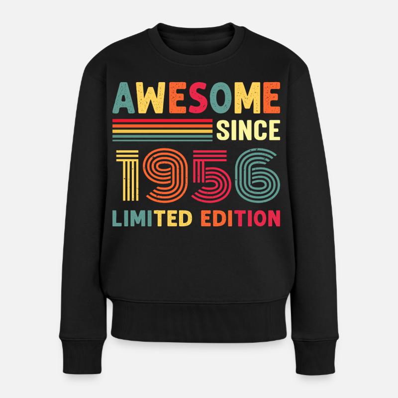 Vintage 1956 - Frauen Premium Bio Pullover - Schwarz