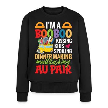 Au Pair Must Haves Familienappreciaiment Babysitter - Frauen Premium Bio Pullover - Schwarz - Vorne - Julia (174cm)