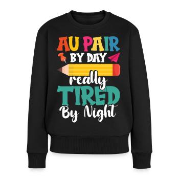 Nanny-Wertschätzung Au-pair-Mitarbeiterin Babysitter Au - Frauen Premium Bio Pullover - Schwarz - Vorne - Julia (174cm)