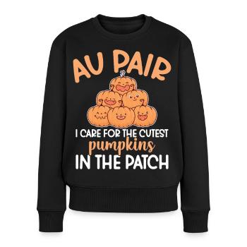 Nanny Au Pair Mitarbeiterin Babysitter Wertschätzung Au - Frauen Premium Bio Pullover - Schwarz - Vorne - Julia (174cm)