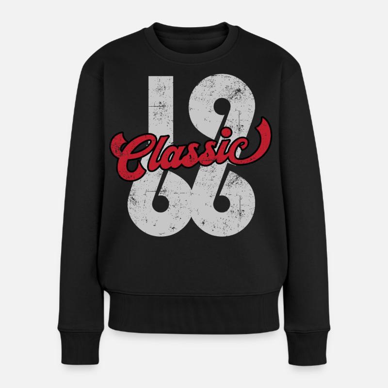 Vintage 1966 - Frauen Premium Bio Pullover - Schwarz
