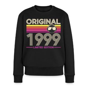 Originalausgabe von 1999 Vintage - Frauen Premium Bio Pullover - Schwarz - Vorne - Julia (174cm)