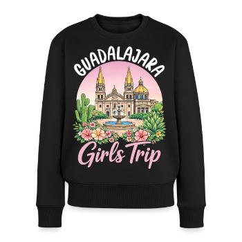 Guadalajara Girls Trip - Frauen Premium Bio Pullover - Schwarz - Vorne - Julia (174cm)