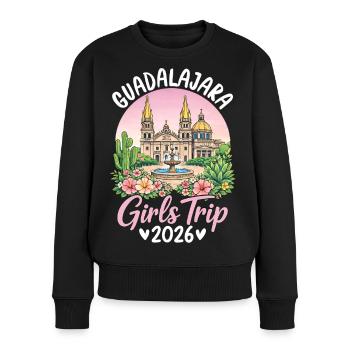 Guadalajara Girls Trip 2026 - Frauen Premium Bio Pullover - Schwarz - Vorne - Julia (174cm)