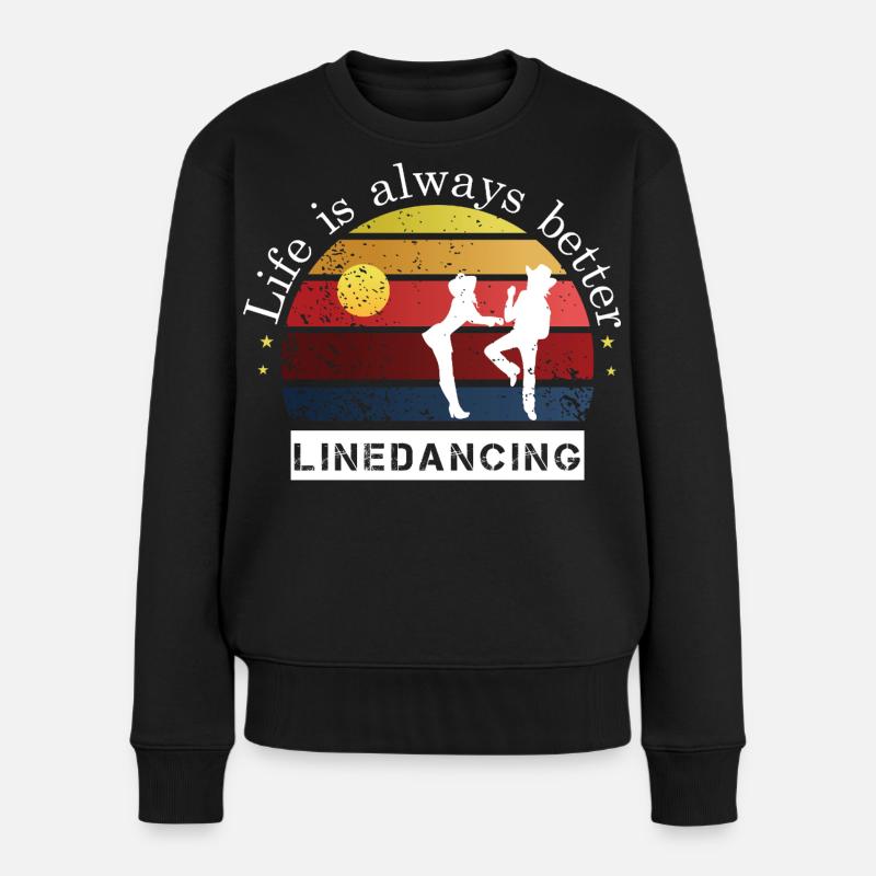 LIDA - Frauen Premium Bio Pullover - Schwarz