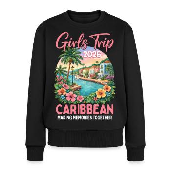 Voyage filles dans les Caraïbes 2026 - Pull Premium bio Femme - noir - Devant - Julia (174cm)