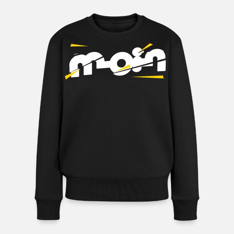 Moin - Frauen Premium Bio Pullover - Schwarz