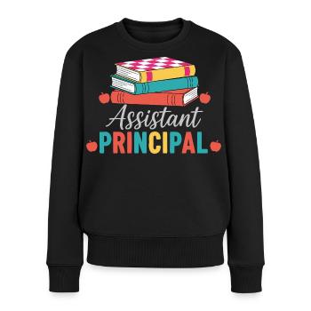 Directeur adjoint Principal adjoint Livres - Pull Premium bio Femme - noir - Devant - Julia (174cm)