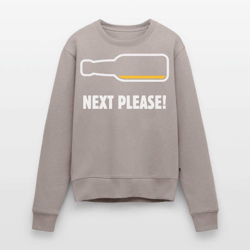 Next Please! (Bier / Bierchen / NEG 2C) Frauen Premium Bio Pullover