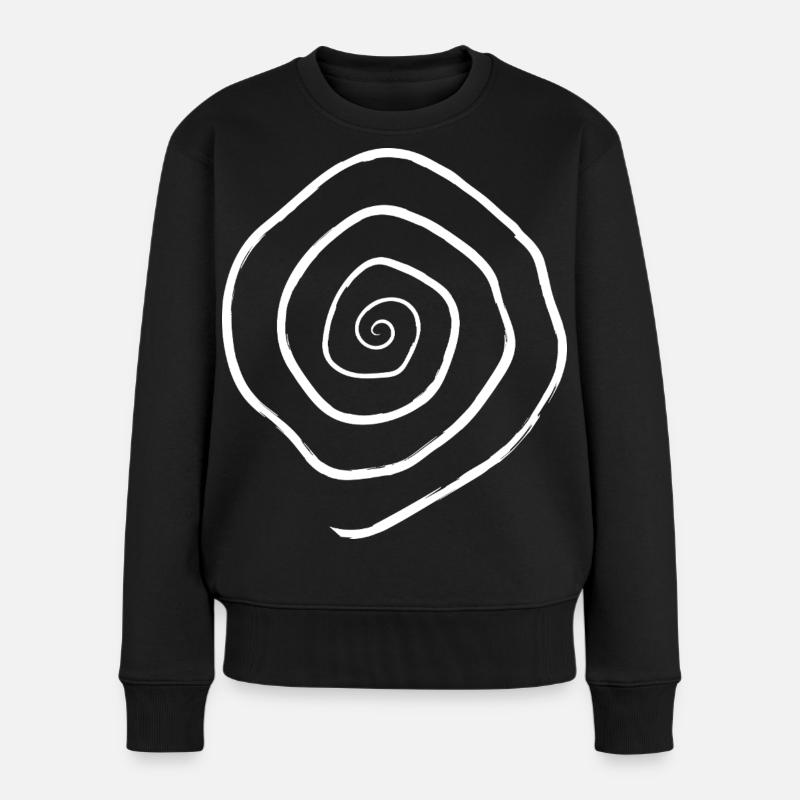 Spirale - Frauen Premium Bio Pullover - Schwarz