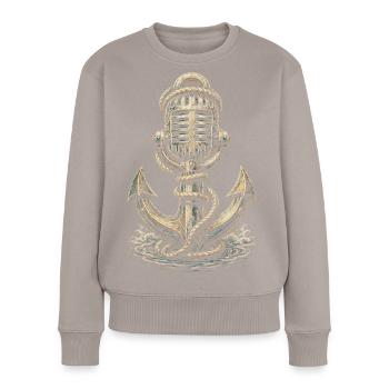 Shanty Chor Seemannslieder - Frauen Premium Bio Pullover - Taupe - Vorne - Julia (174cm)
