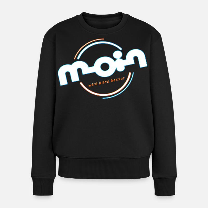 Moin - Frauen Premium Bio Pullover - Schwarz
