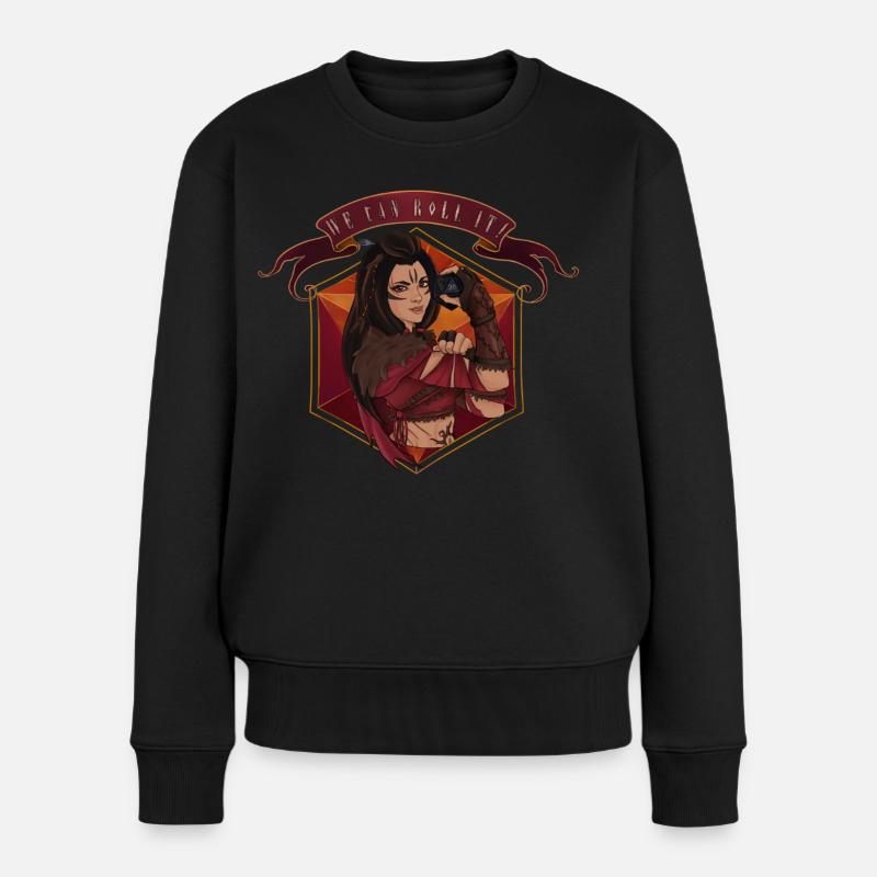 We can roll it! - Druid - Women's Premium Organic Jumper - black