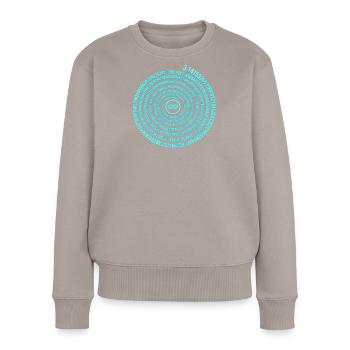 Irrational Number Pi Symbol Infinity Helix - Women's Premium Organic Jumper - taupe - Front - Julia (174cm)