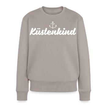 Küstenkind - Frauen Premium Bio Pullover - Taupe - Vorne - Julia (174cm)