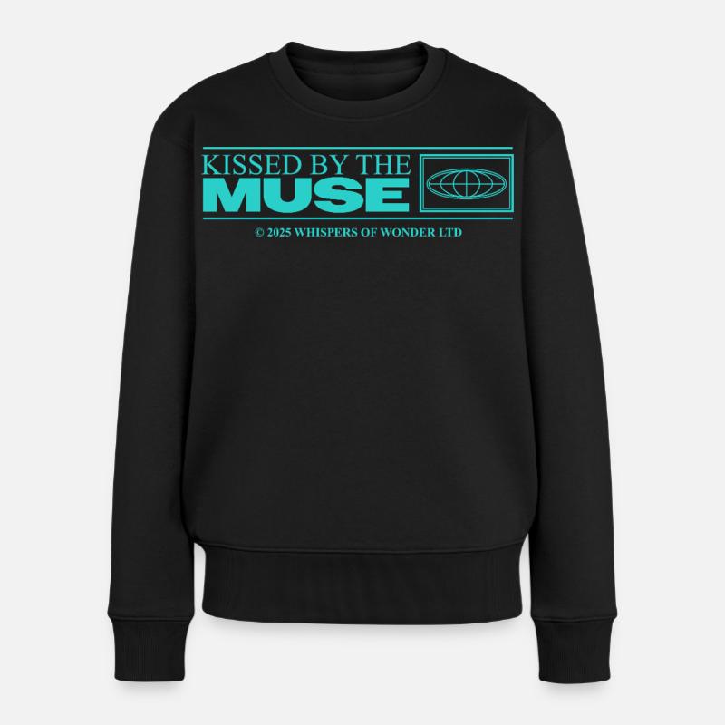 Inspiriert & Kreativ – Ästhetisches Statement - Frauen Premium Bio Pullover - Schwarz