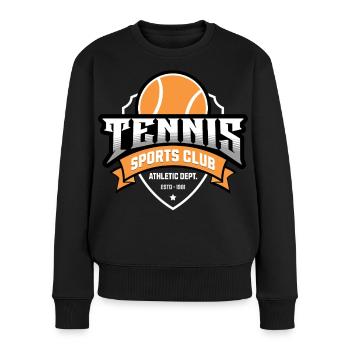 Armoiries du club de sport de tennis - Pull Premium bio Femme - noir - Devant - Julia (174cm)