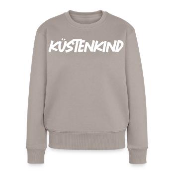 Küstenkind - Frauen Premium Bio Pullover - Taupe - Vorne - Julia (174cm)
