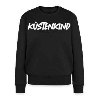 Küstenkind - Frauen Premium Bio Pullover - Schwarz - Vorne - Julia (174cm)