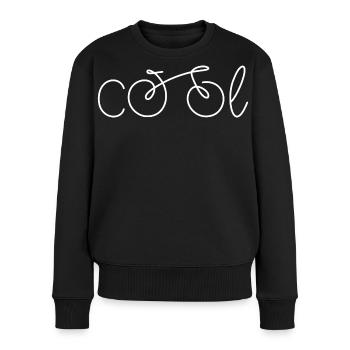 Lustige Fahrrad Sprüche - Frauen Premium Bio Pullover - Schwarz - Vorne - Julia (174cm)