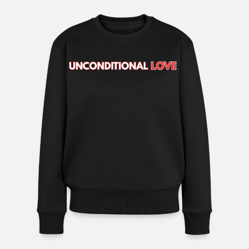 Amour inconditionnel  - Pull Premium bio Femme - noir