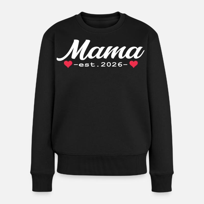 Cadeau de grossesse maman 2026 - Pull Premium bio Femme - noir