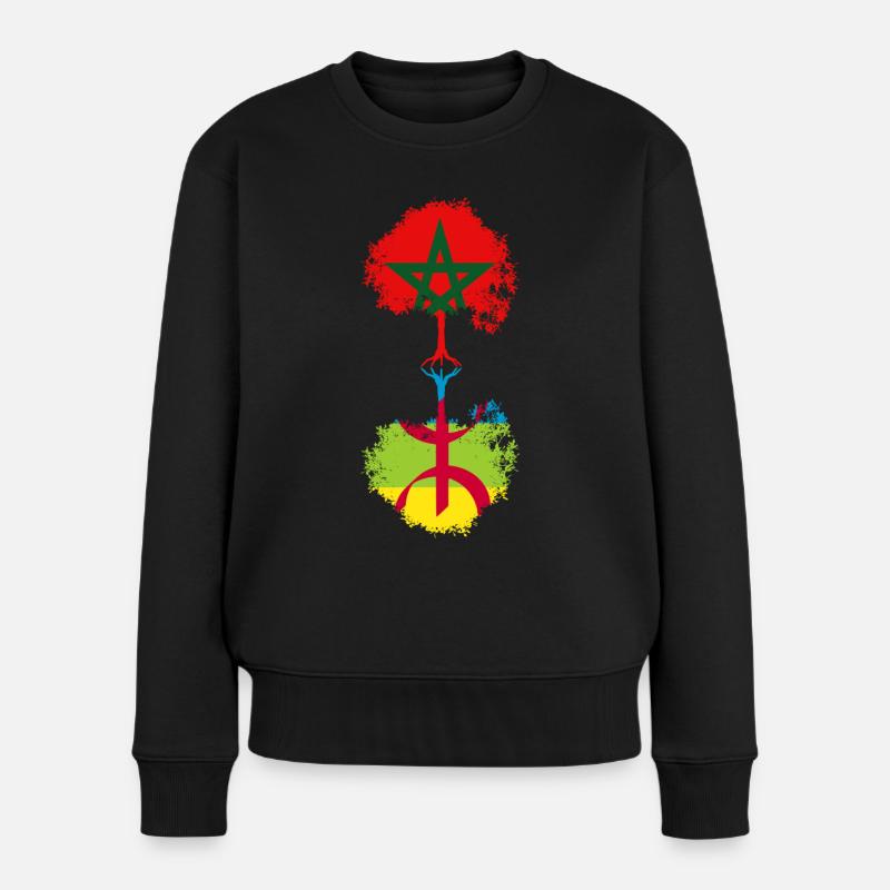 Maroc & Amazigh - Pull Premium bio Femme - noir