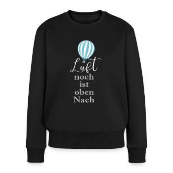 Ballon Heißluftballon Ballonfahrt - Frauen Premium Bio Pullover - Schwarz - Vorne - Julia (174cm)
