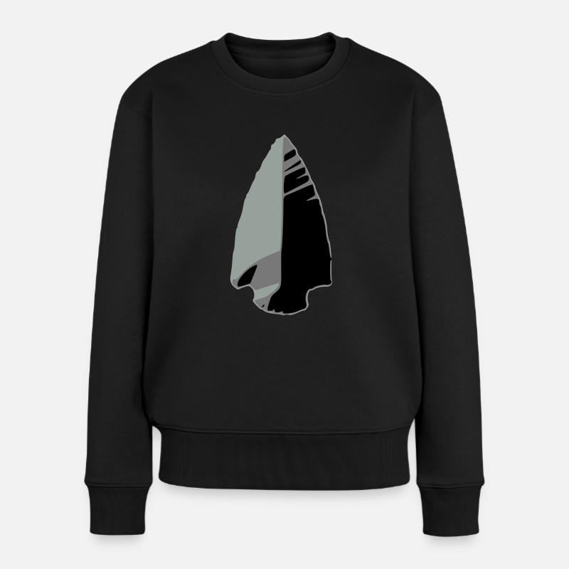 flint arrowhead indian - Women's Premium Organic Jumper - black