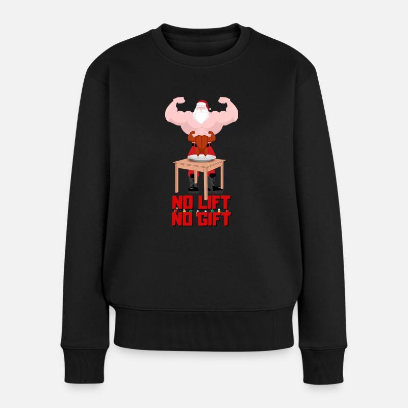 Kein Aufzug kein Geschenk - Frauen Premium Bio Pullover - Schwarz