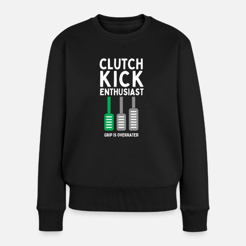 Clutch Kick Enthusiast - Frauen Premium Bio Pullover - Schwarz