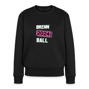Brennball 2024 Brennballerin Brennballspielerin - Frauen Premium Bio Pullover - Schwarz - Vorne - Julia (174cm)