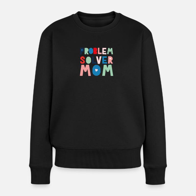 Maman résolveuse de problèmes - Pull Premium bio Femme - noir