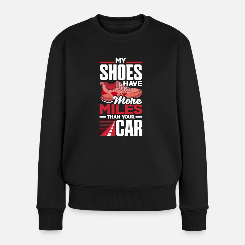 Ultramarathon Marathoner Marathon Running My - Frauen Premium Bio Pullover - Schwarz